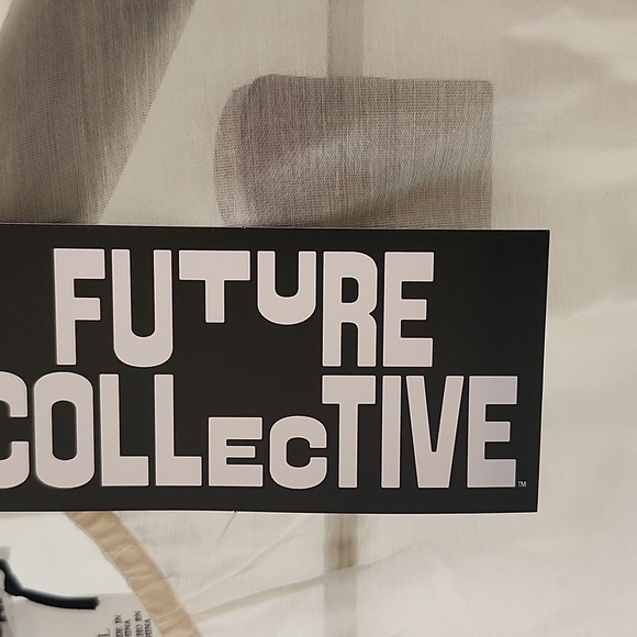 Sheer Cream Long Sleeve Blouse, Large - Picture 4 of 12